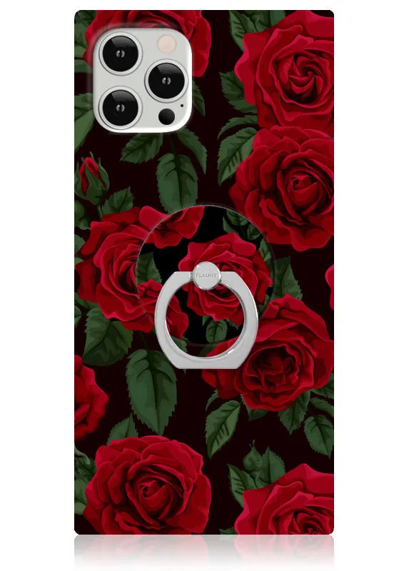 Rose Print Adhesive Phone Ring Stand
