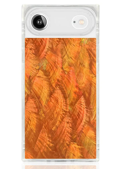 SQUARE® Orange Mother of Pearl iPhone Case