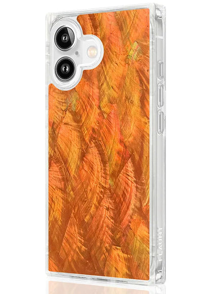 SQUARE® Orange Mother of Pearl iPhone Case
