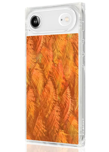 SQUARE® Orange Mother of Pearl iPhone Case