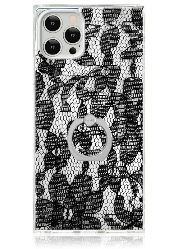 SQUARE® Black Lace iPhone Case