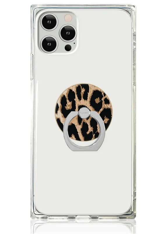 Leopard Print Adhesive Phone Ring Stand
