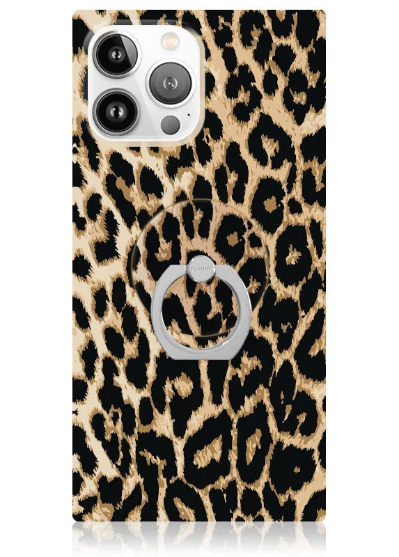 Leopard Print Adhesive Phone Ring Stand