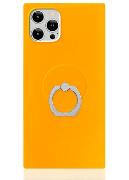 Neon Orange Adhesive Phone Ring Stand