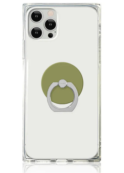 Olive Green Adhesive Phone Ring Stand