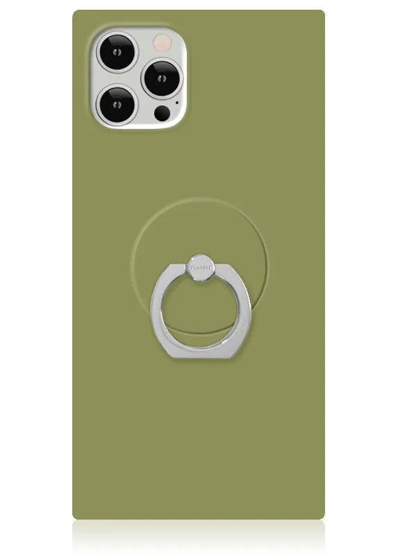 Olive Green Adhesive Phone Ring Stand