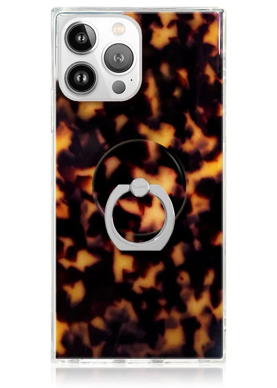 Tortoise Shell Adhesive Phone Ring Stand