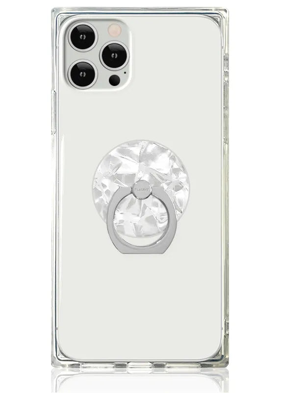 White Pearl Adhesive Phone Ring Stand