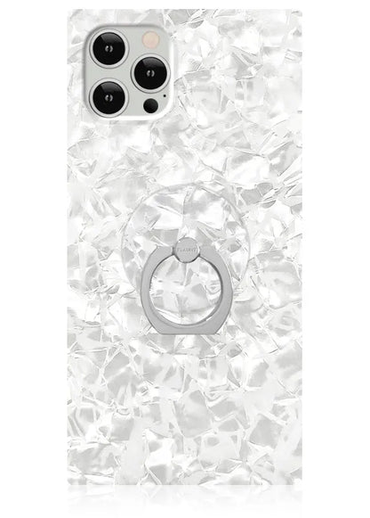 White Pearl Adhesive Phone Ring Stand