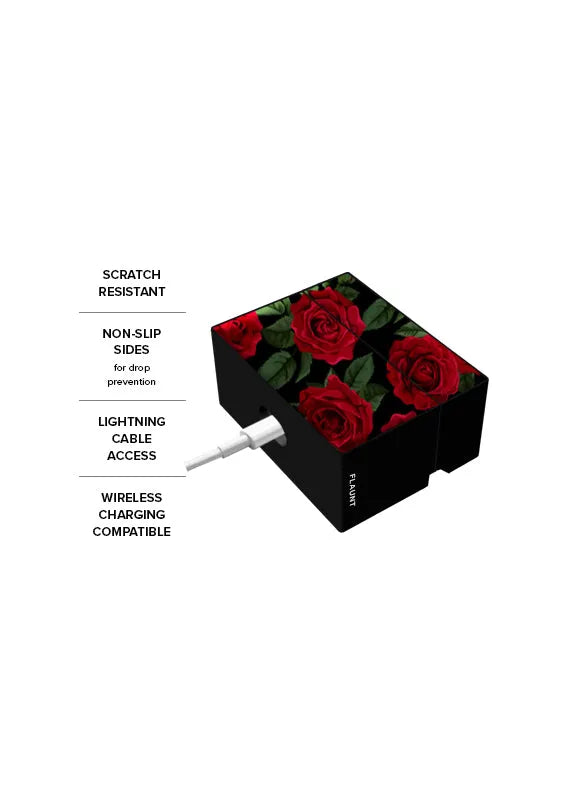 SQUARE® Rose Print AirPods Case