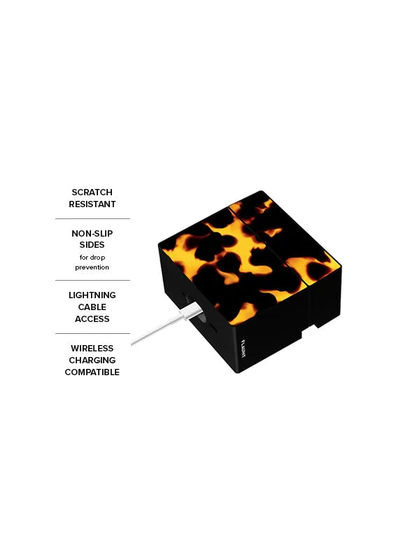 SQUARE® Tortoise Print AirPods Case
