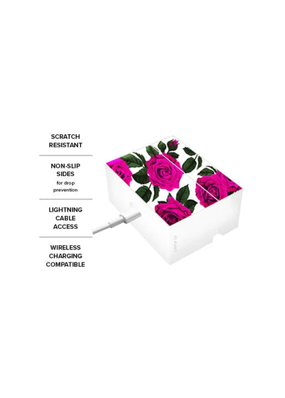 SQUARE® Fuchsia Rose AirPods Case