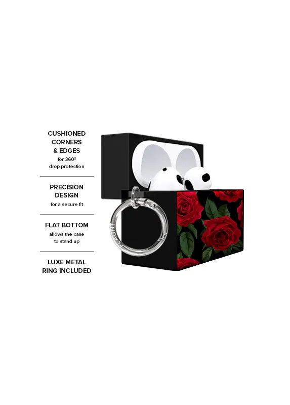 SQUARE® Rose Print AirPods Case