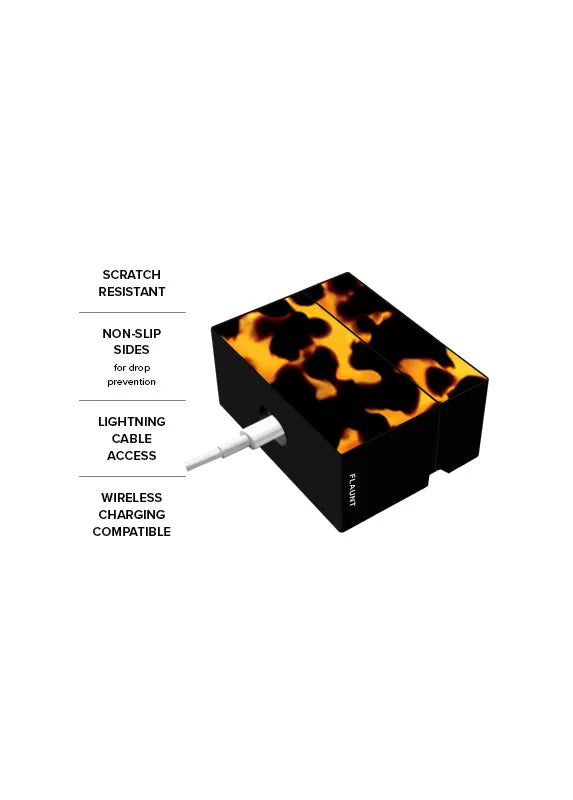 SQUARE® Tortoise Print AirPods Case