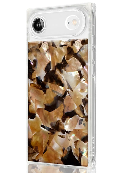 SQUARE® Brown Abalone Shell iPhone Case