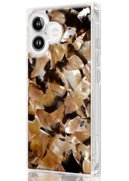 SQUARE® Brown Abalone Shell iPhone Case