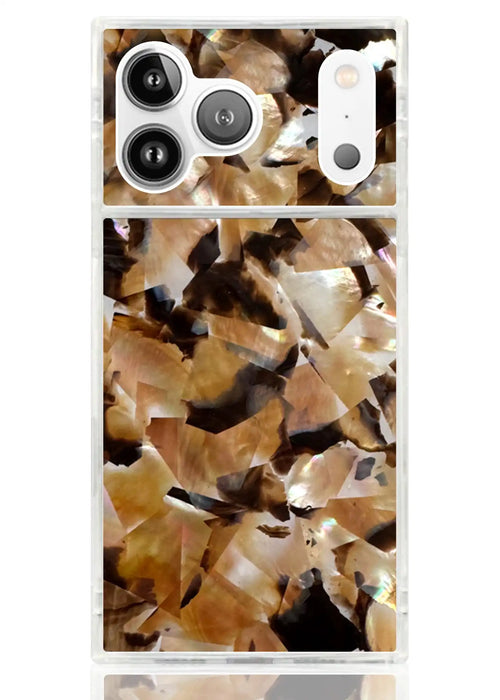 SQUARE® Brown Abalone Shell iPhone Case