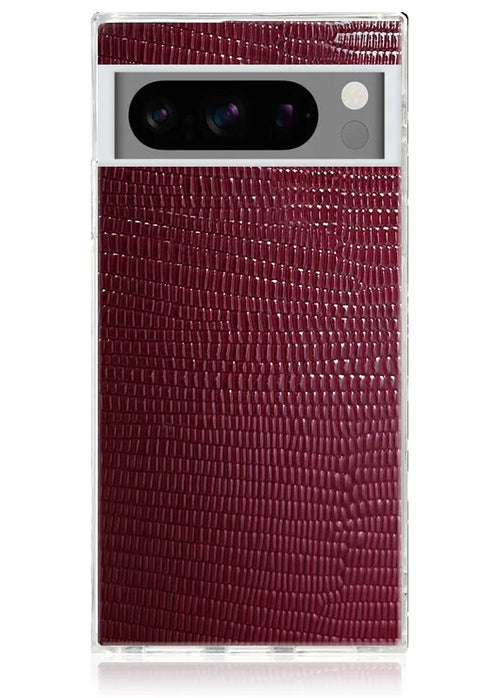 SQUARE® Burgundy Lizard Faux Leather Pixel Case