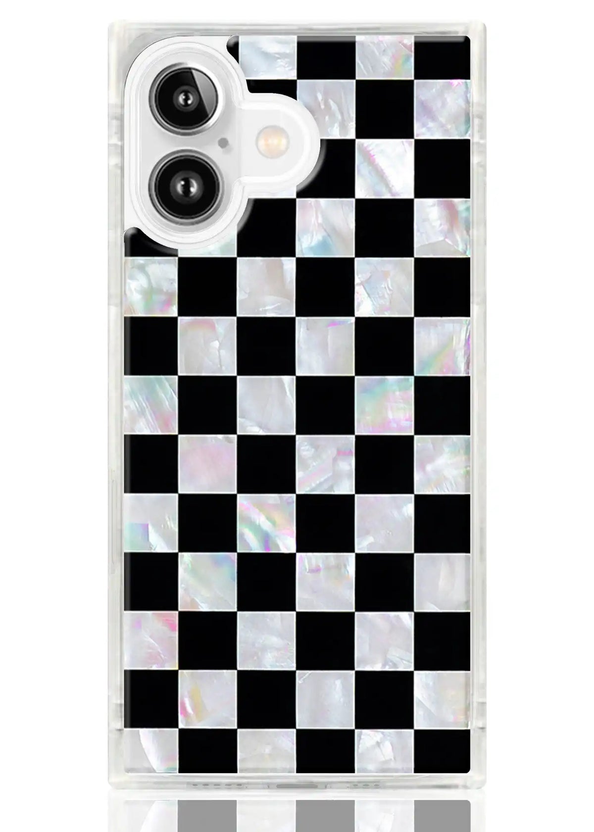 SQUARE® Checkered Mother of Pearl iPhone Case