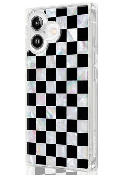 SQUARE® Checkered Mother of Pearl iPhone Case
