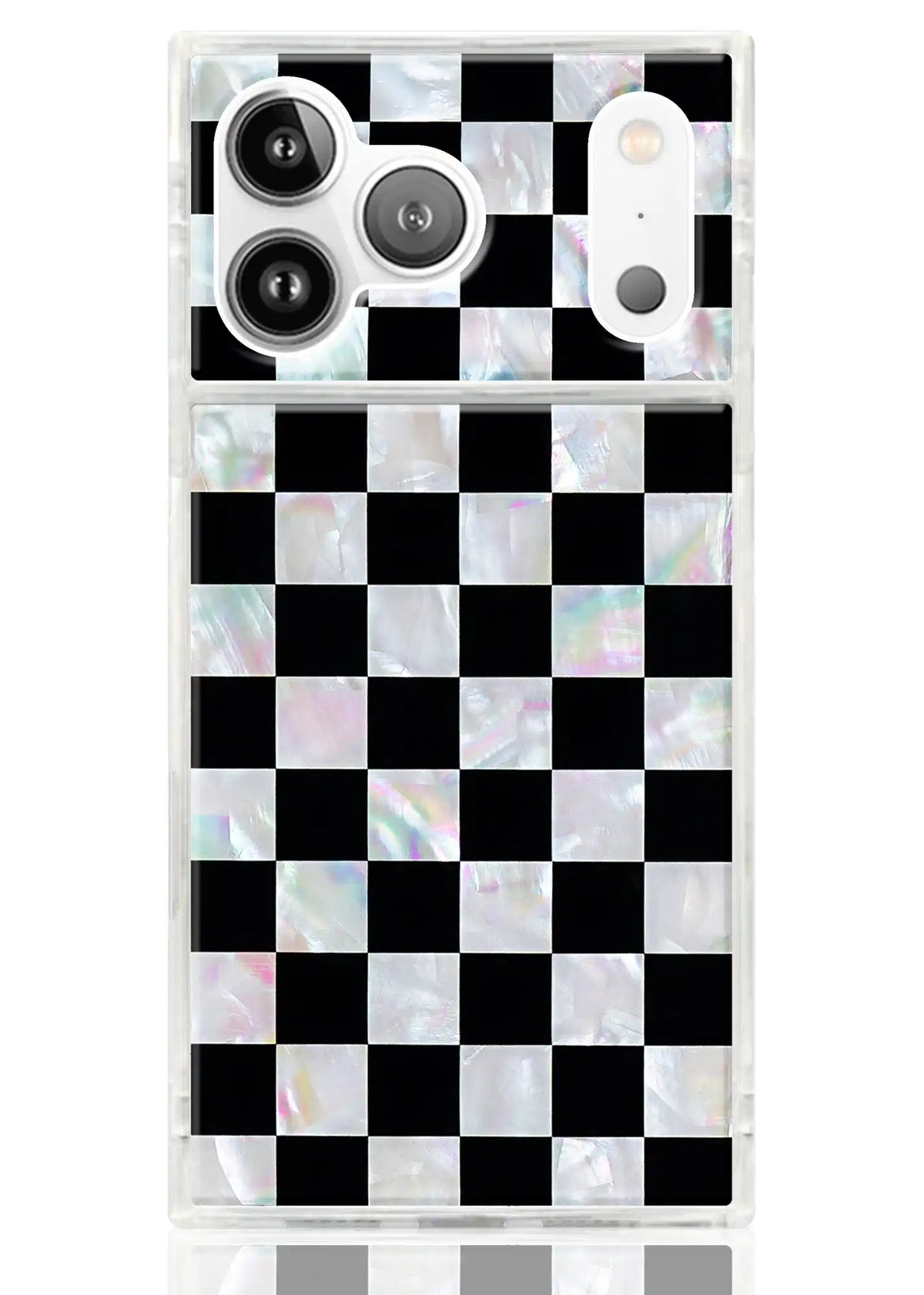 SQUARE® Checkered Mother of Pearl iPhone Case