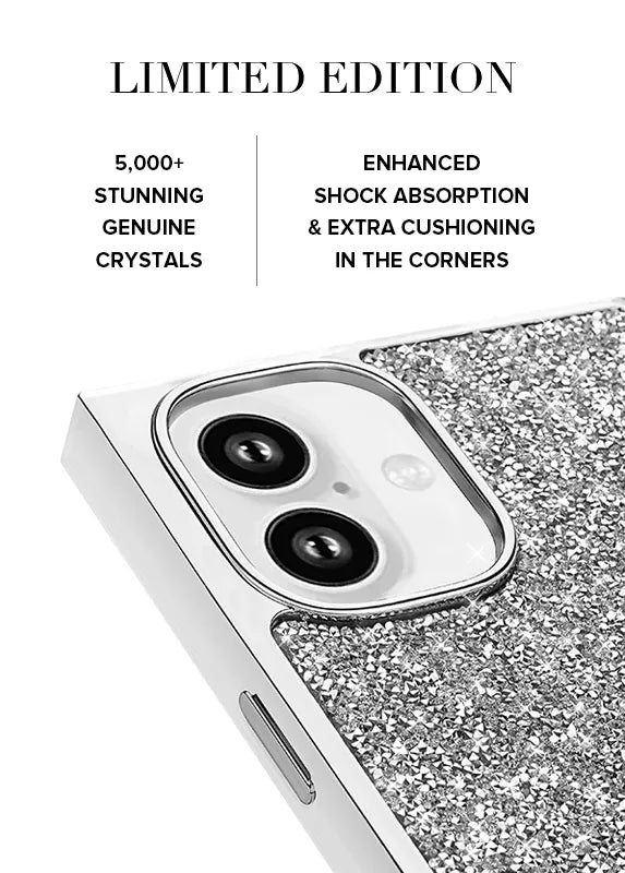 Elite Collection - SQUARE® Silver Crystal Elegance iPhone Case