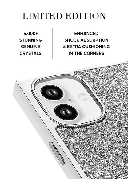 Elite Collection - SQUARE® Silver Crystal Elegance iPhone Case
