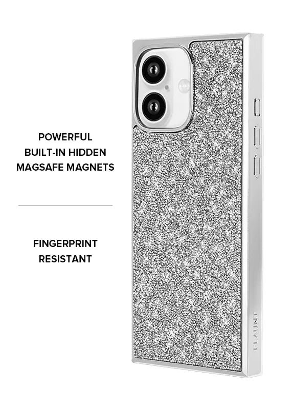Elite Collection - SQUARE® Silver Crystal Elegance iPhone Case