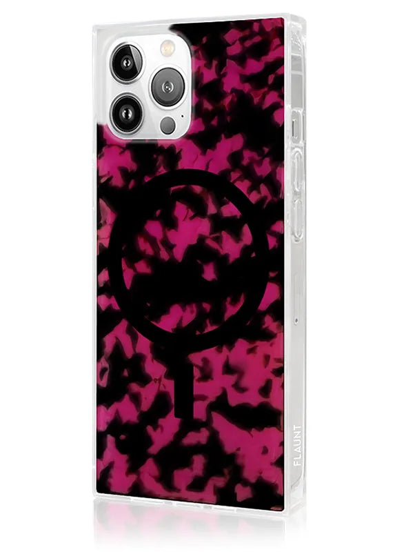 SQUARE® Raspberry Tortoise Shell iPhone Case