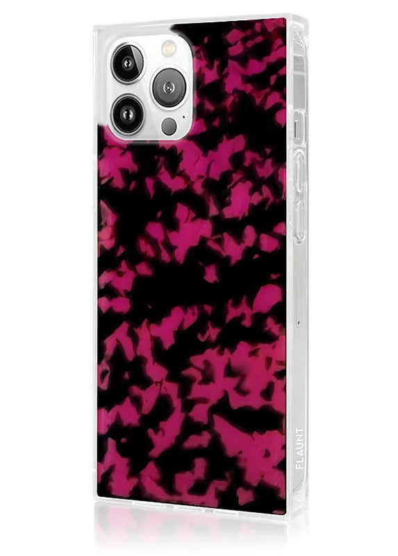 SQUARE® Raspberry Tortoise Shell iPhone Case