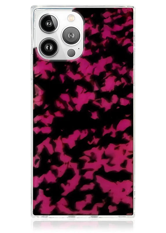 SQUARE® Raspberry Tortoise Shell iPhone Case