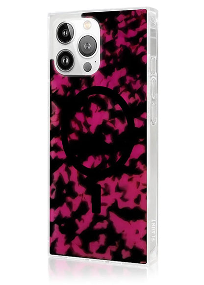 SQUARE® Raspberry Tortoise Shell iPhone Case