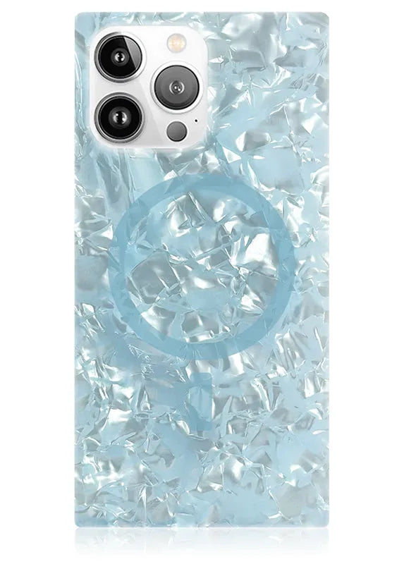 SQUARE® Icy Blue Pearl iPhone Case