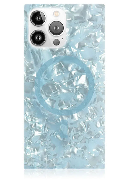 SQUARE® Icy Blue Pearl iPhone Case