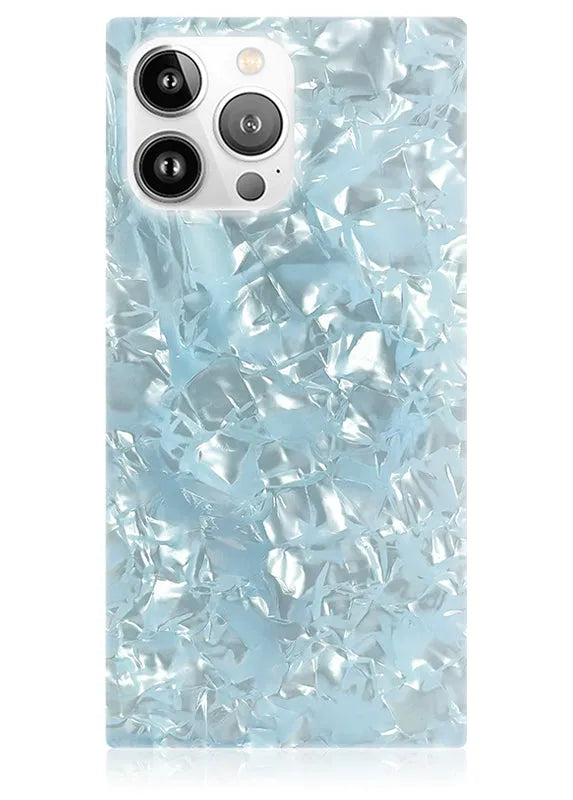 SQUARE® Icy Blue Pearl iPhone Case