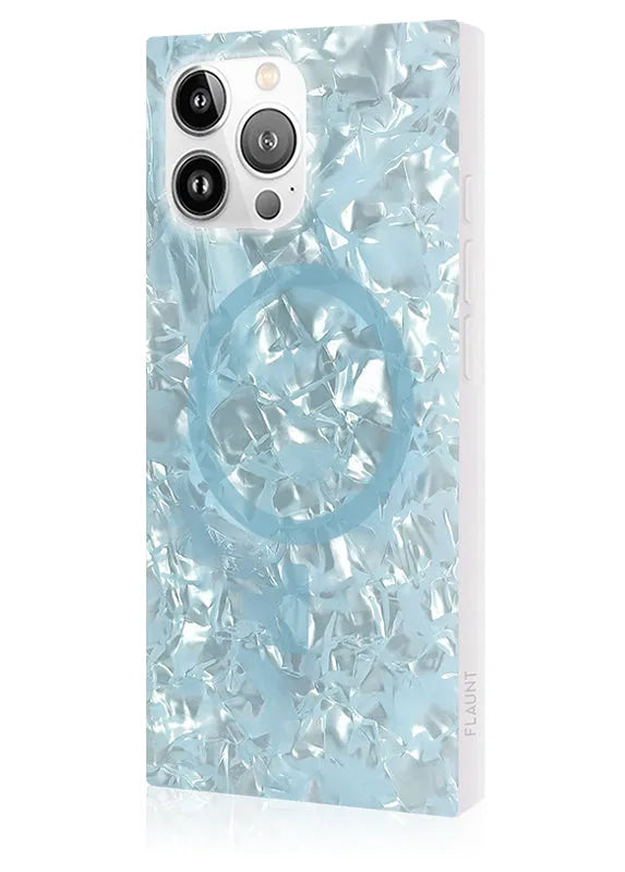 SQUARE® Icy Blue Pearl iPhone Case