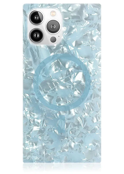SQUARE® Icy Blue Pearl iPhone Case