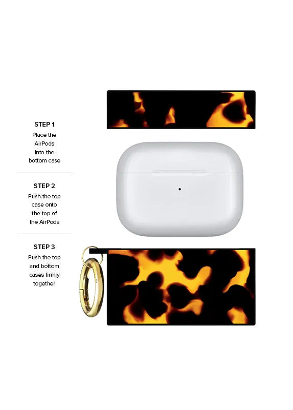 SQUARE® Tortoise Print AirPods Case