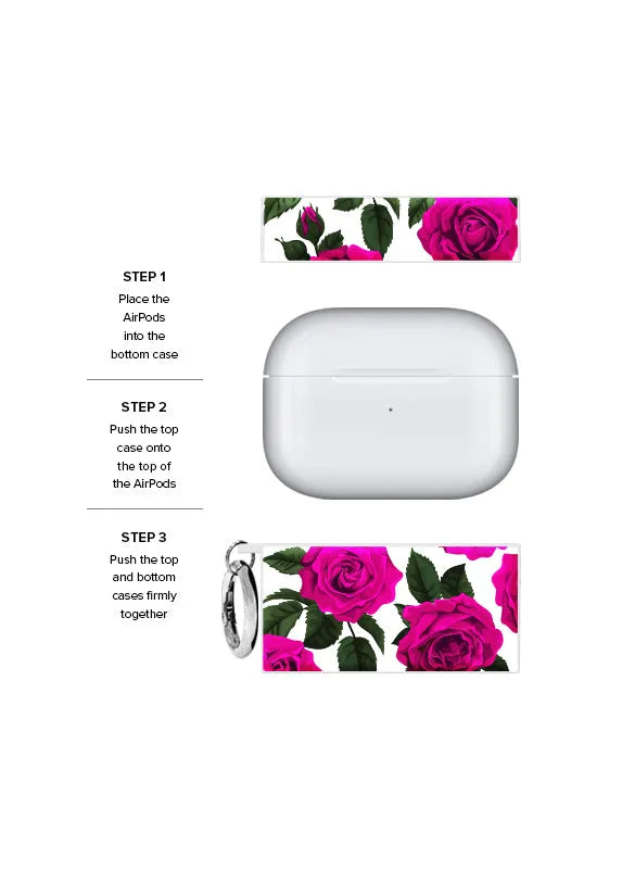SQUARE® Fuchsia Rose AirPods Case
