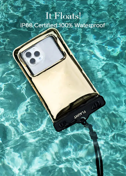 Gold Metallic Waterproof Phone Pouch