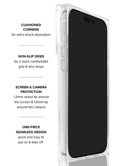 SQUARE® Green Iridescent Crocodile Faux Leather iPhone Case