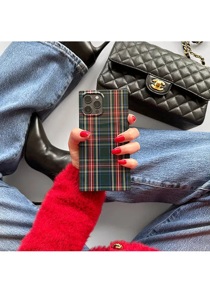 SQUARE® Green Plaid iPhone Case