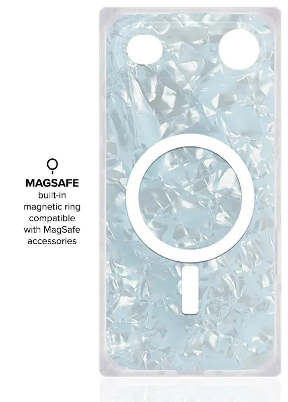 SQUARE® Icy Blue Pearl iPhone Case
