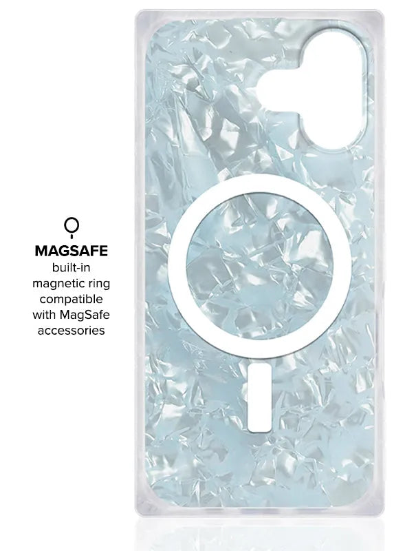 SQUARE® Icy Blue Pearl iPhone Case