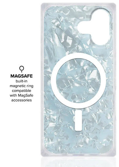 SQUARE® Icy Blue Pearl iPhone Case