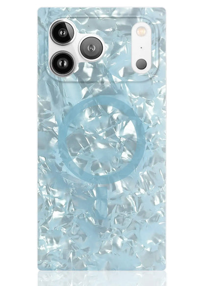 SQUARE® Icy Blue Pearl iPhone Case