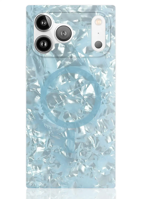 SQUARE® Icy Blue Pearl iPhone Case