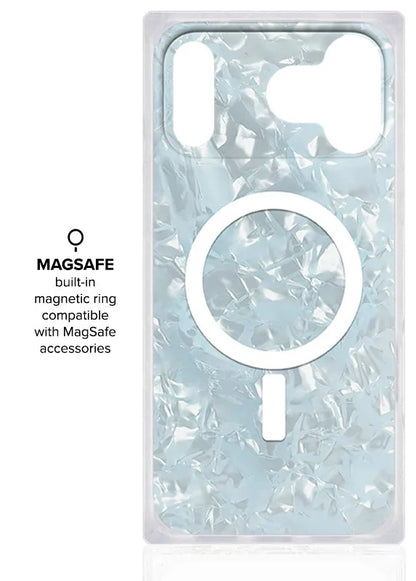 SQUARE® Icy Blue Pearl iPhone Case