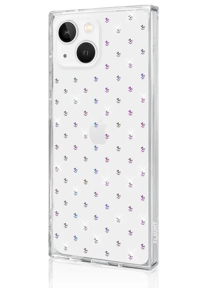 SQUARE® Iridescent Crystal Rhinestone iPhone Case
