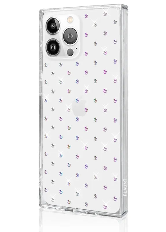 SQUARE® Iridescent Crystal Rhinestone iPhone Case